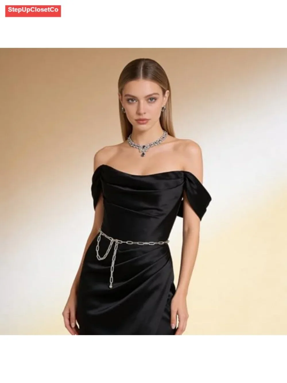 Silver Waist Chain Belt for Women Adjustable Metal Chain Belt for Jeans Dresses